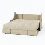 Диван-кровать Рио молочный с темным кантом