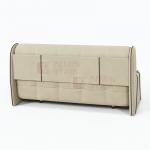 Диван-кровать Рио молочный с темным кантом