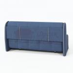 Диван-кровать Рио синий с белым кантом